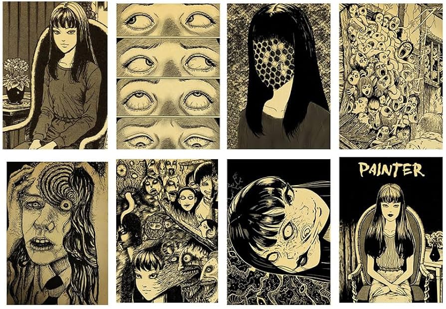 Amazon.co.jp: 川上富江 ポスター 伊藤潤二 8枚セット クリエイティブ